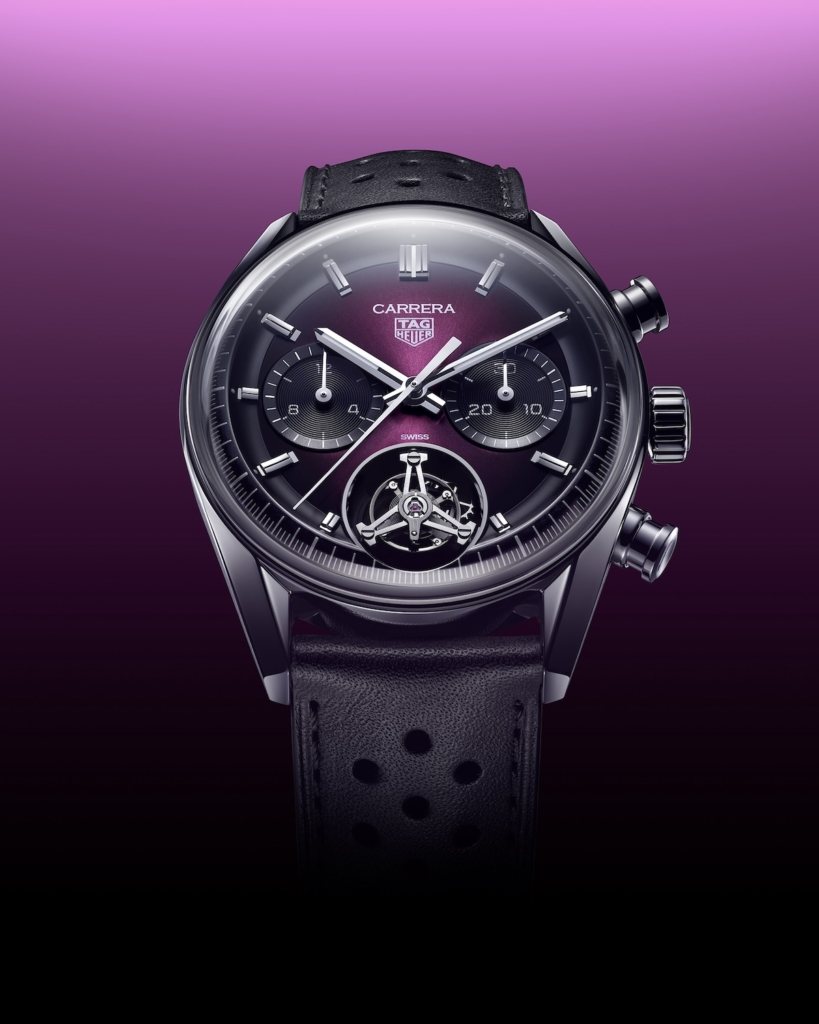 Purple Tag Heuer Carrera Chronograph Tourbillon ref. CBS5017.FC6605 