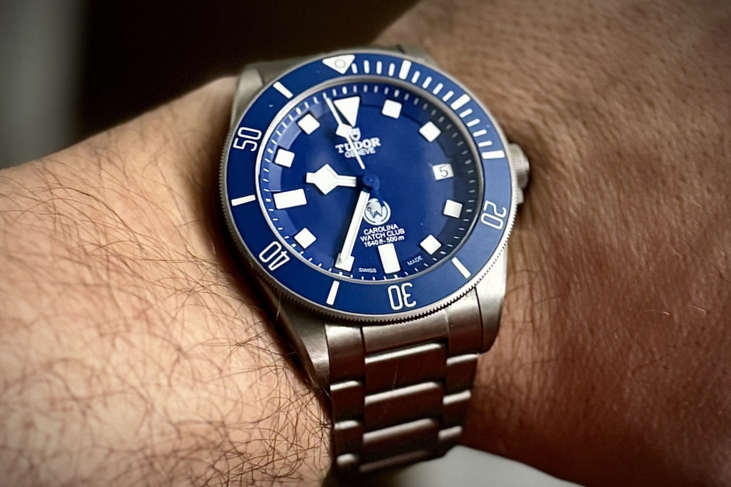 Tudor Pelagos with Carolina Watch Club dial