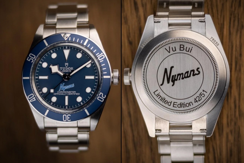 Tudor Black Bay 58 Blue with Nyman's logo