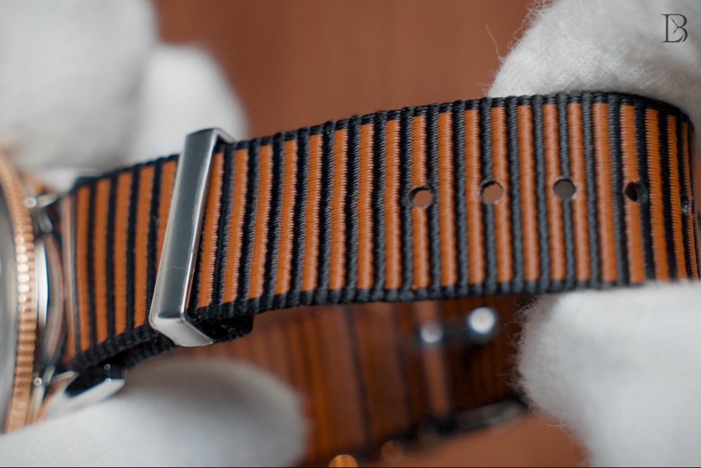 Brown/black Breitling Econyl NATO strap