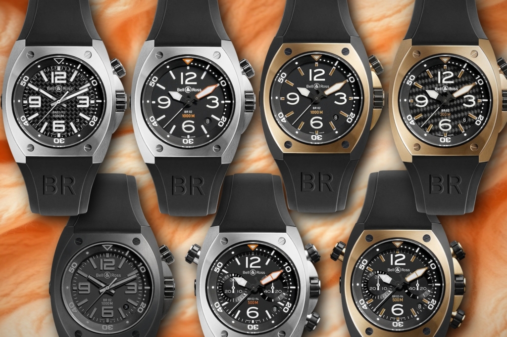 Various Bell & Ross BR 02 models