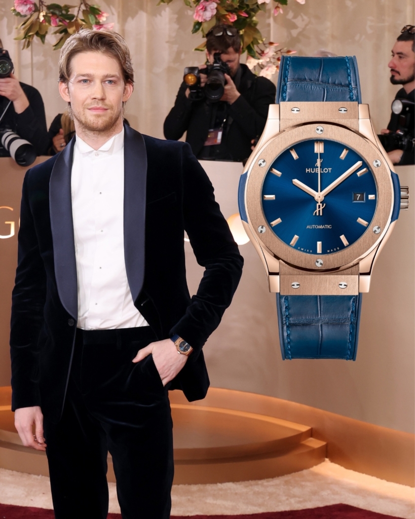 Joe Alwyn Hublot Classic Fusion King Gold Blue 42mm 2026 Golden Globes