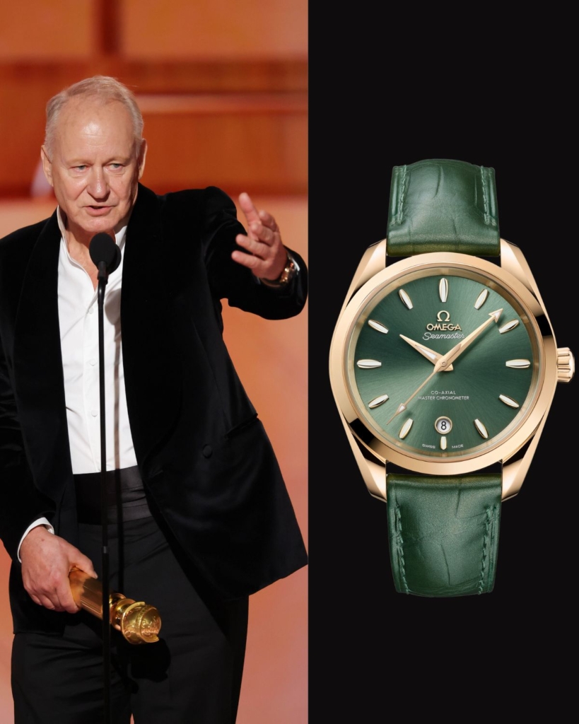Stellan Skarsgård Omega Aqua Terra Shades Golden Globes 2026