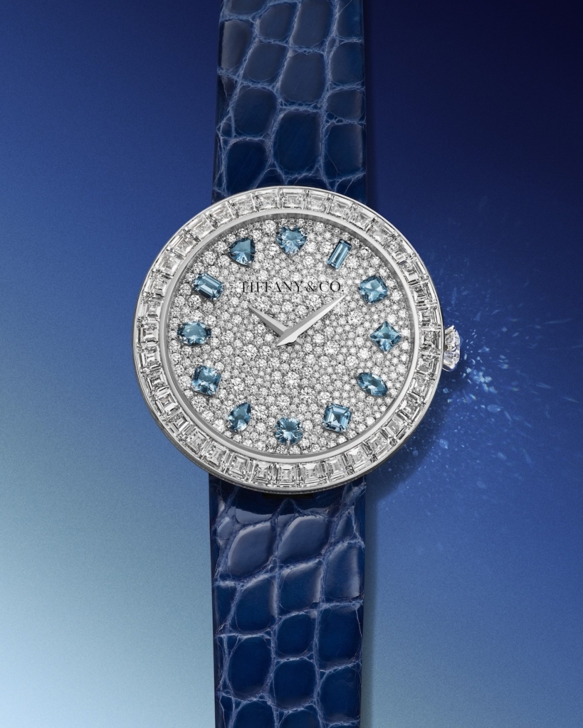 2026 Tiffany watch release: Eternity Baguette with pave diamond dial