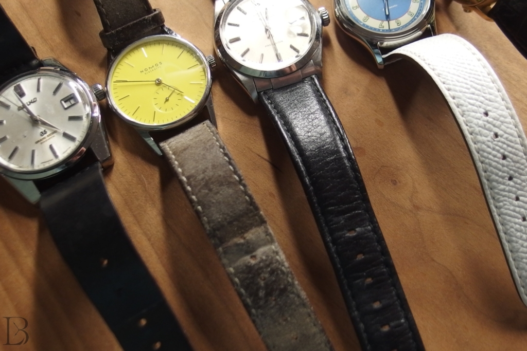 4 different types of leather watch straps
