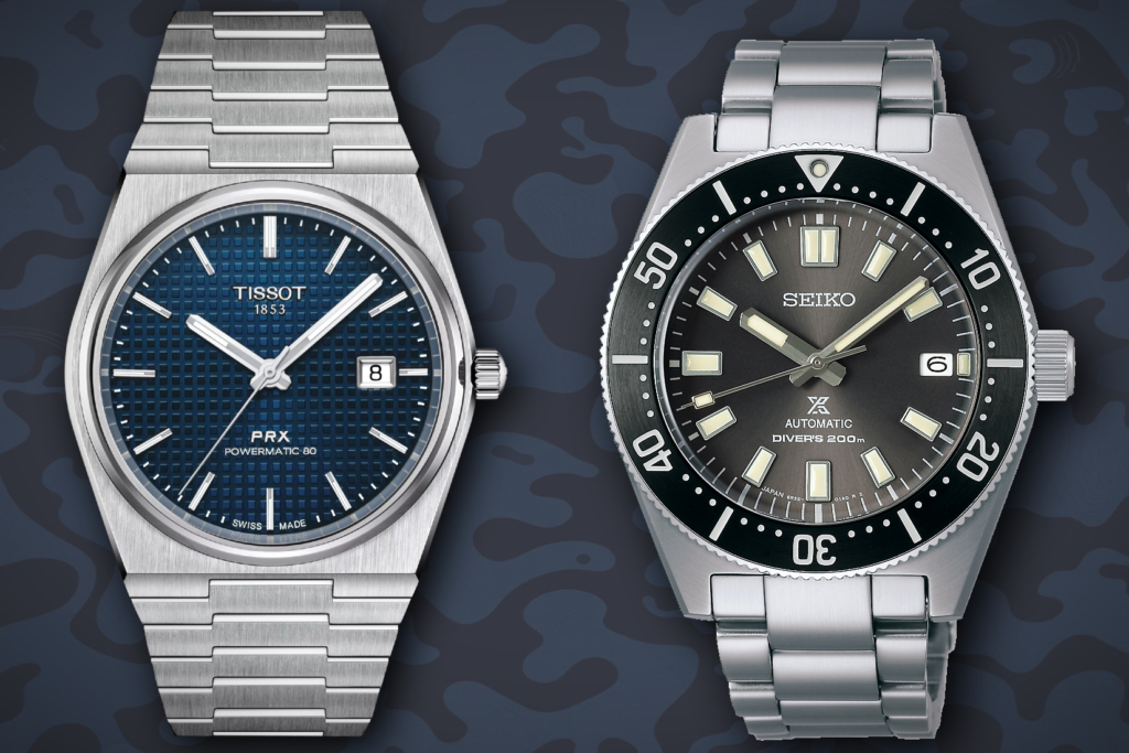 Two of the best affordable everyday watches: Tissot PRX and Seiko SPB143