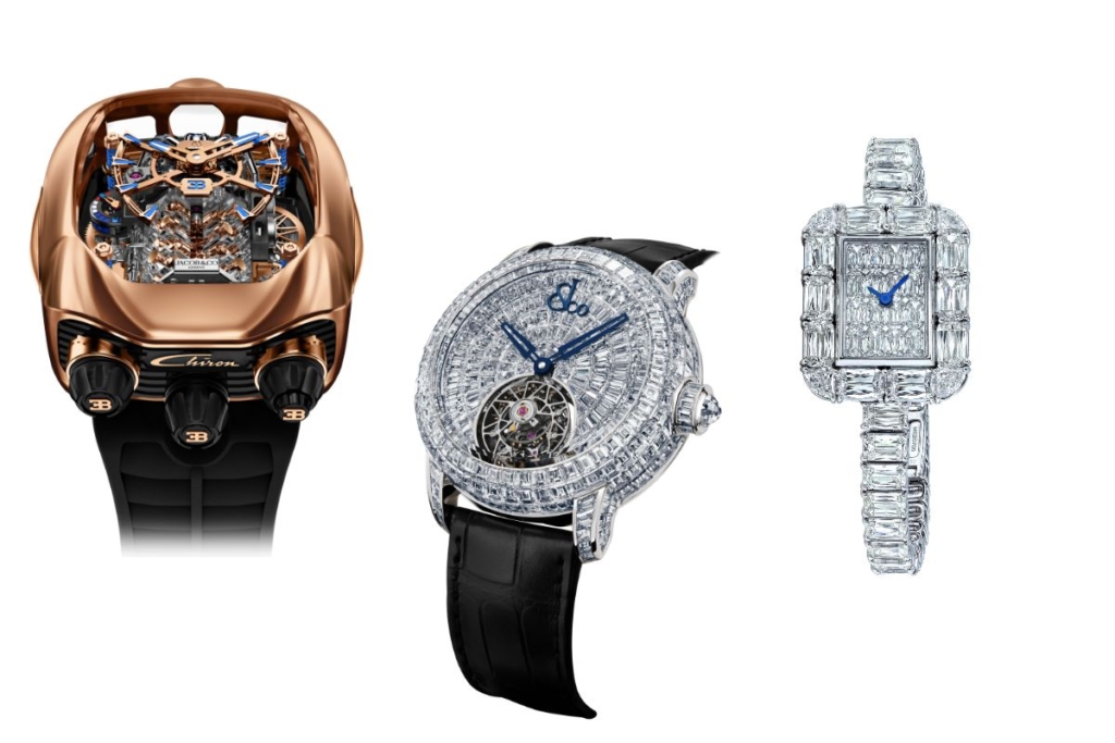 Jamie Foxx, Rauw Alejandro, and Karol G's Jacob & Co. watches for the 2026 Grammys