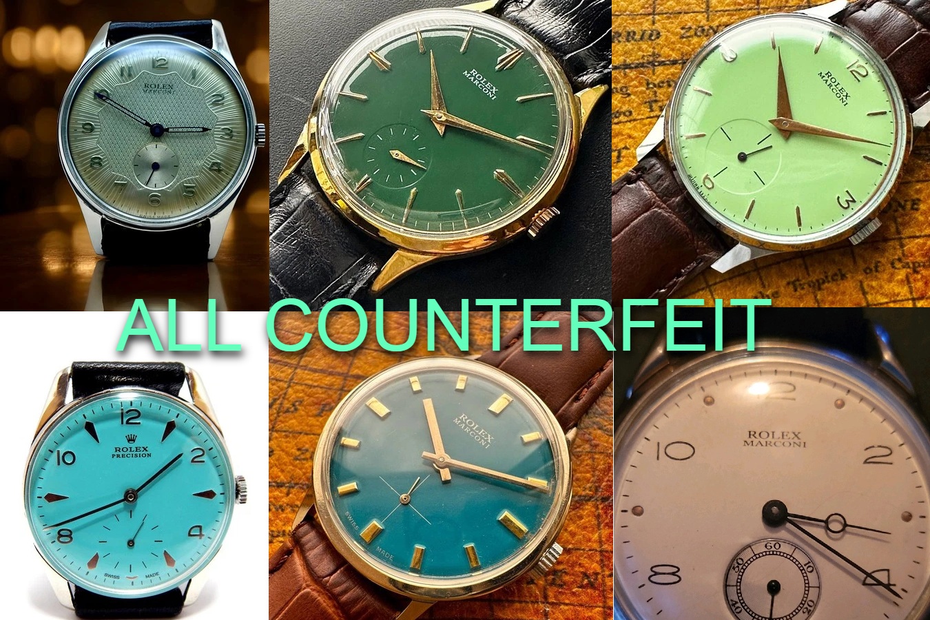 Fake Rolex Marconis like this have been littering eBay for years.