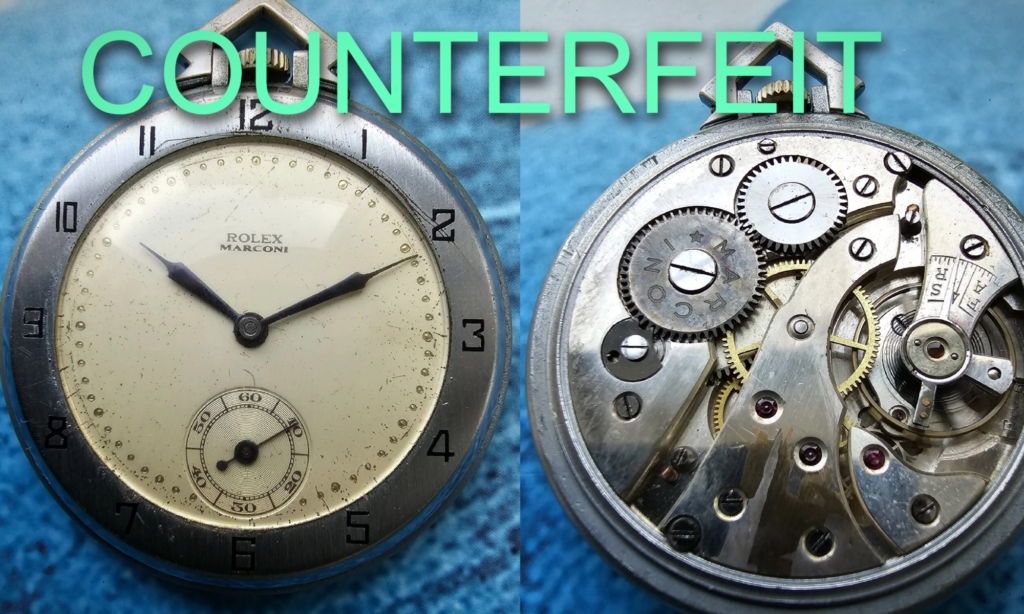 A random old pocketwatch with incorrect branding added