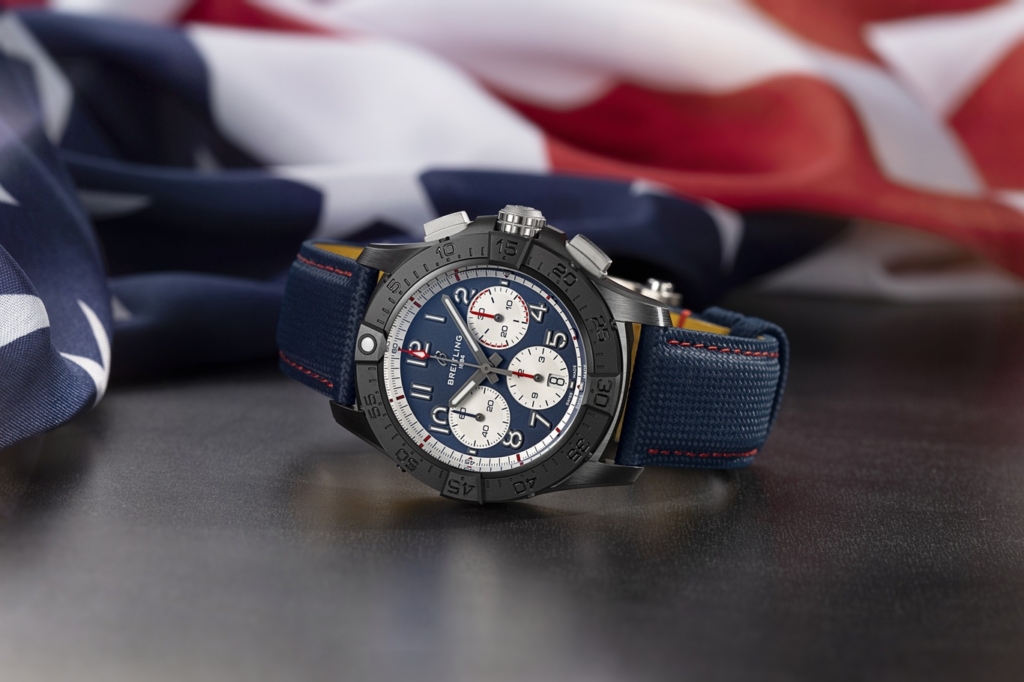 Summer 2026 release: Breitling America250 Avenger Night Mission Chronograph ref. SB01464A1C1X1. Image: Breitling