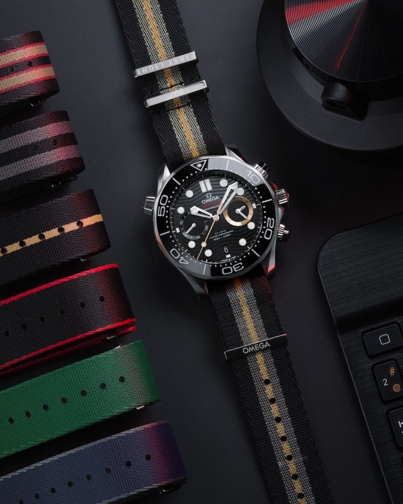 Seamaster Diver 300M Chronograph 007 First Light ref. 210.32.44.51.01.002 strap options