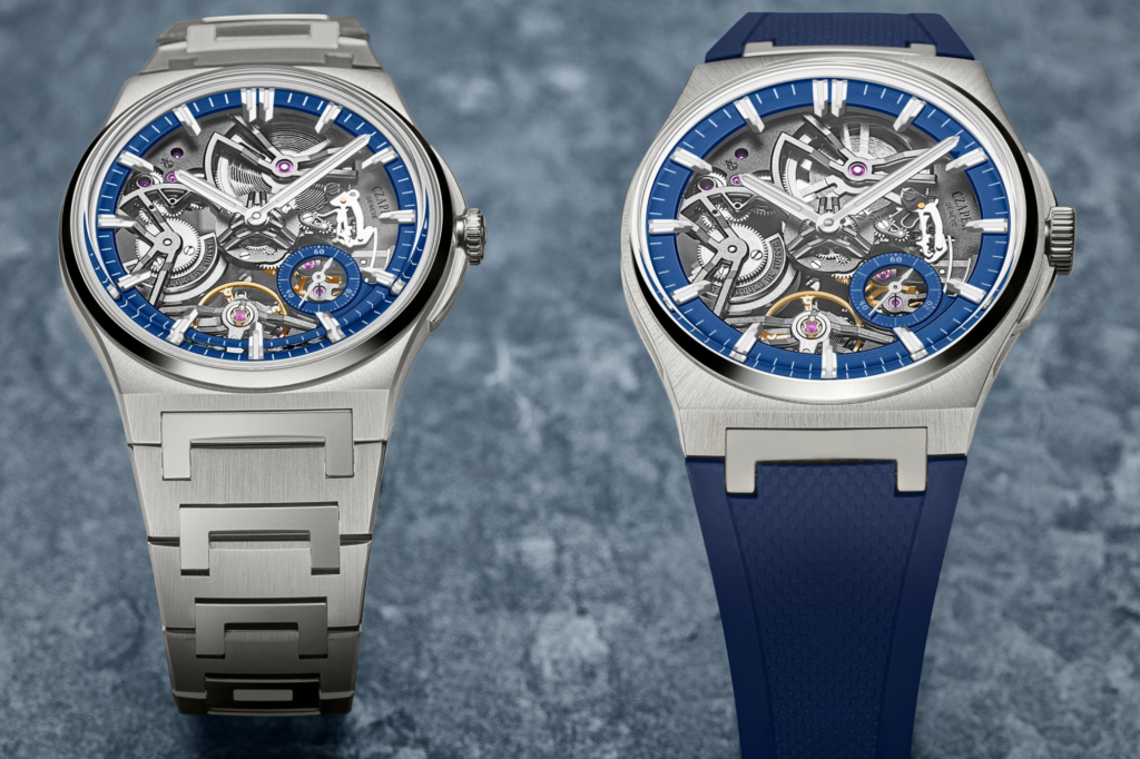 The 2026 Czapek Antarctique Revelation Cosmic Blue shown in both sizes