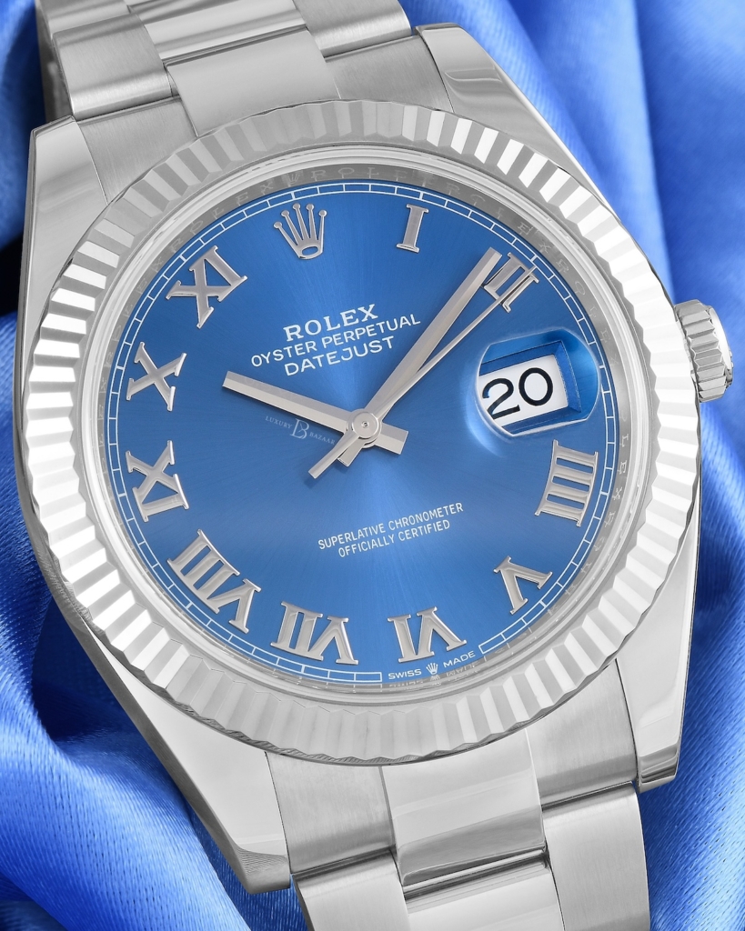 Discontinued Rolex Datejust 41 with Azzurro dial
