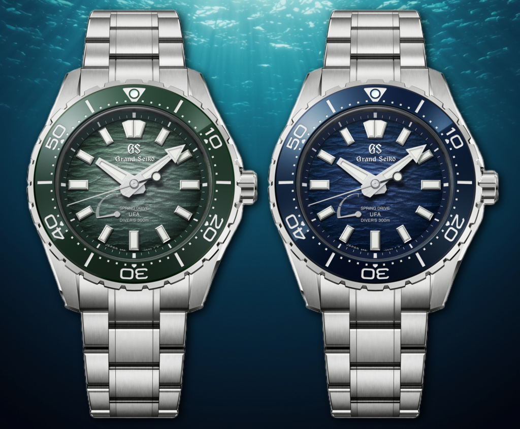 Green and blue Grand Seiko U.F.A. Ushio Diver
