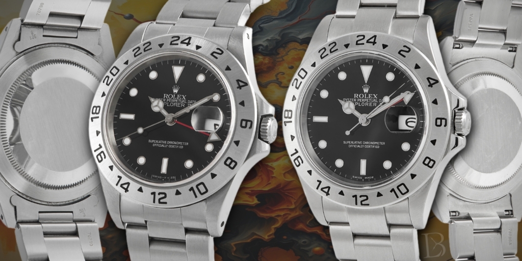 Rolex Explorer II ref. 16570 with HEL (left) vs. SEL (right)