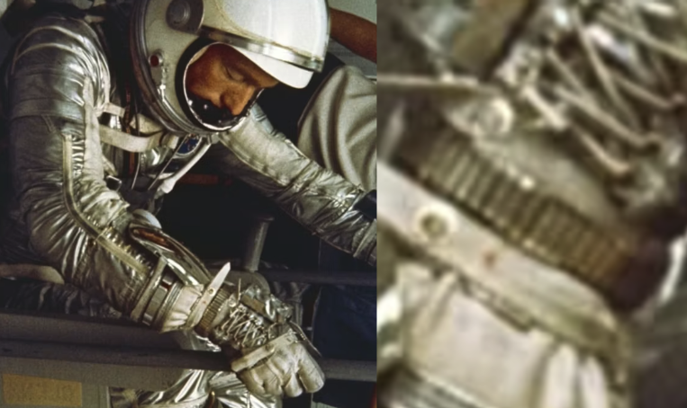 Scott Carpenter rocking a Spiedel Twistoflex, the first metal watch bracelet in space. Image: NASA
