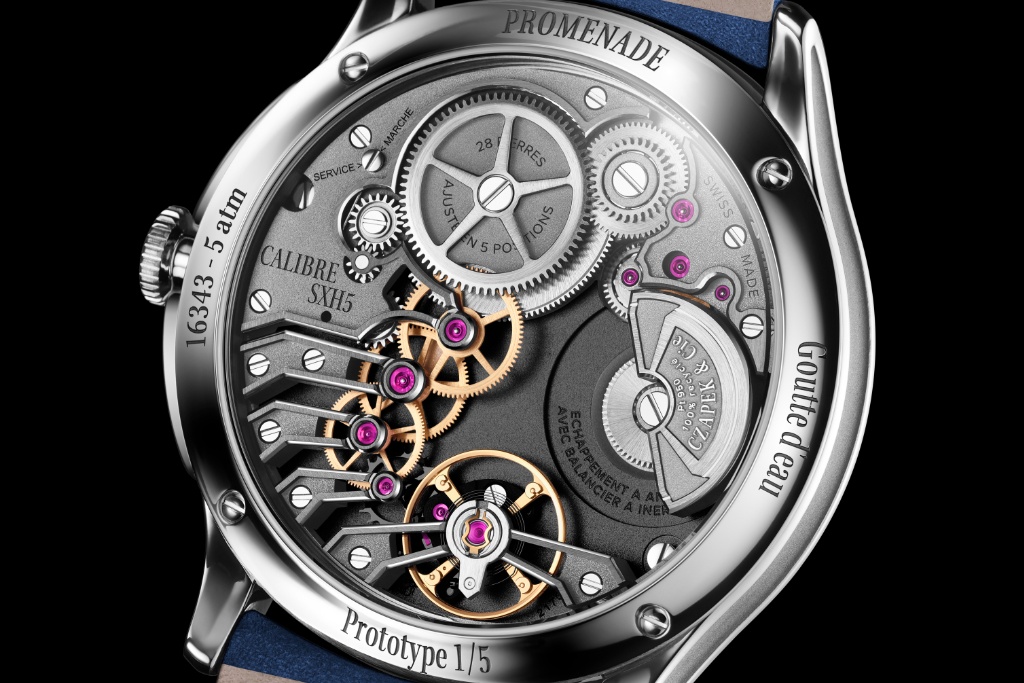 Back of the 2026 Czapek Promenade Midnight Pearl ref. 9102.2100.115