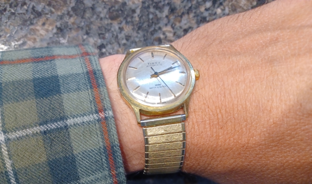 Timex on a Speidel Twist-O-Flex