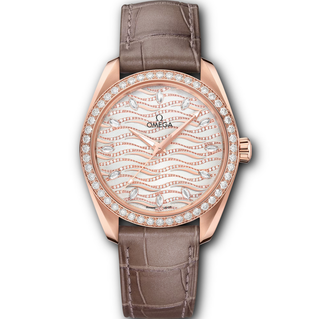 This blingy 38mm Omega Aqua Terra was discontinued in 2026. Photo: Omega