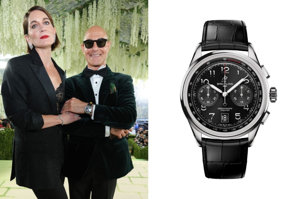 Stanley Tucci wearing the Premier B01 Chronograph 42