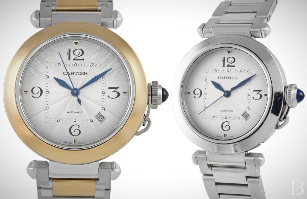 Cartier Pasha ref. W2PA0009 (left) and WSPA0009 (right)