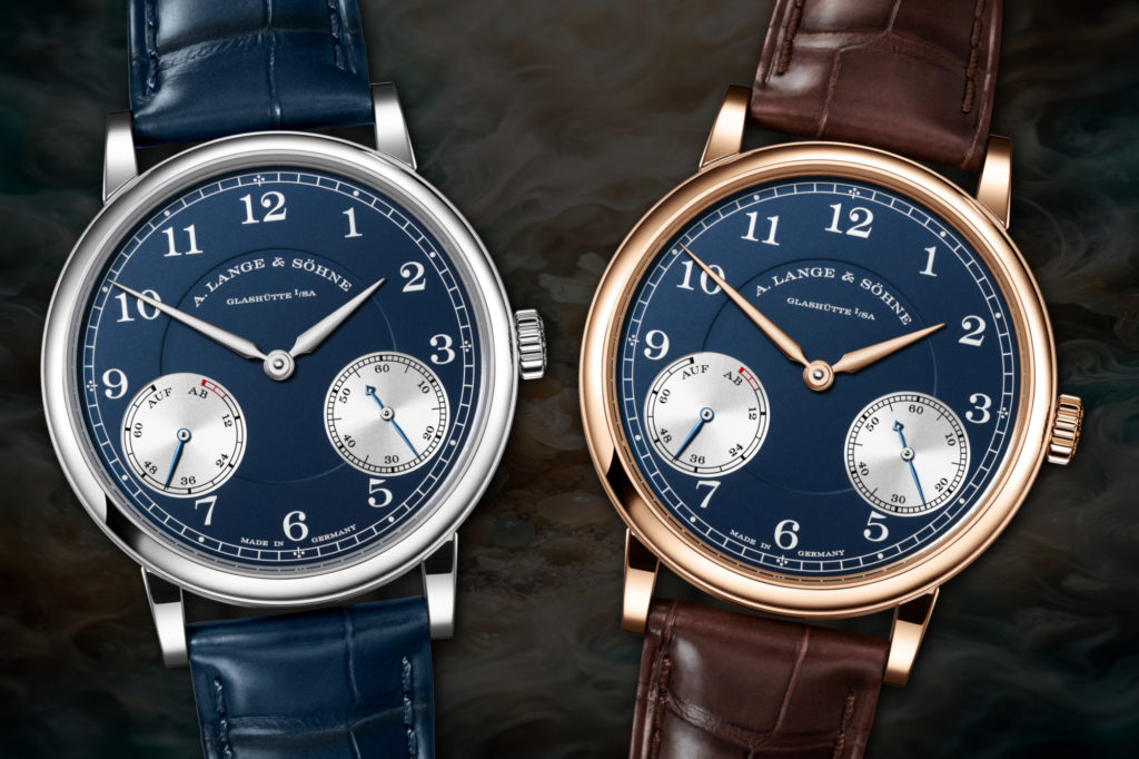A. Lange & Söhne released a new 1815 Up/Down in 37.5mm in 2026, limited to 300 pieces in white gold (left) and 300 pieces in 5N red gold (right). Photo: A. Lange & Söhne
