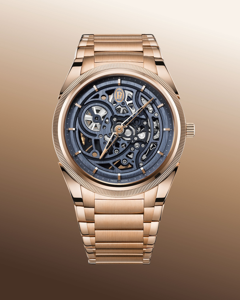 Tonda PF Skeleton Rose Gold Milano Blue