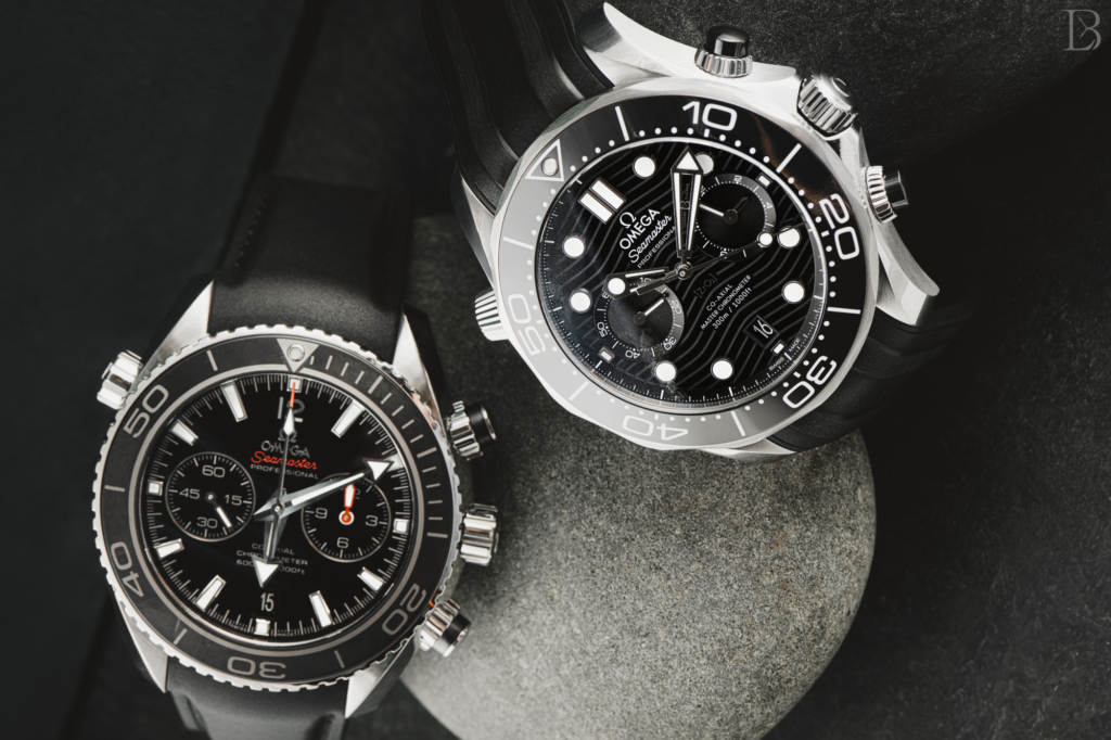 All Omega 300M and 600M models with chronographs can be safely used underwater.