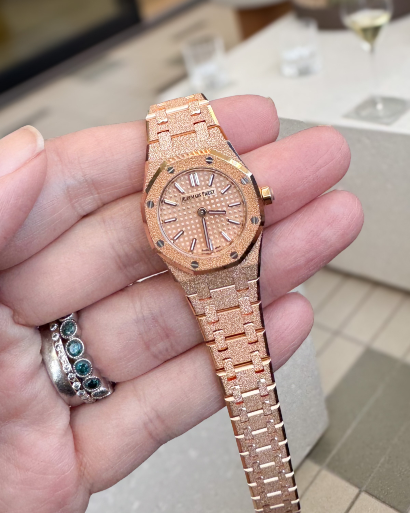 frosted rose gold Royal Oak Mini