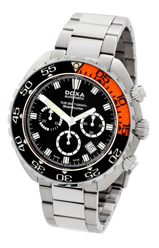 The Doxa Sub 300T-Graph has a chronograph that can be used underwater