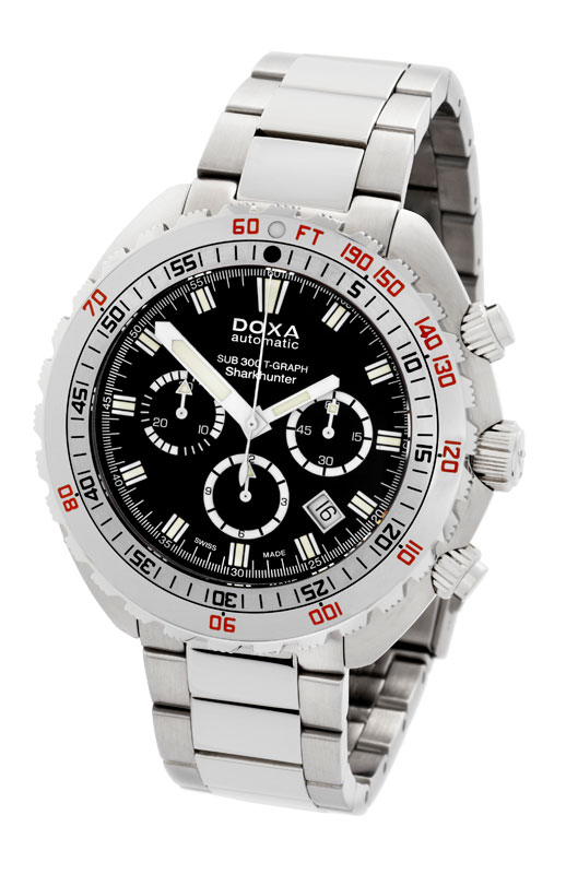 The Doxa Sub 300T-Graph is one of few luxury chronographs that can be used underwater