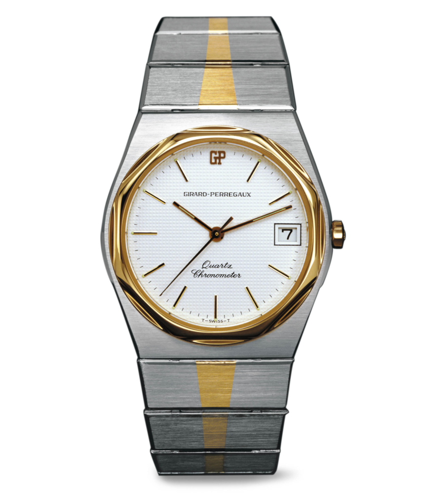 This first-generation GP Laureato sports a hobnail (Clous de Paris) dial, a look that would become a hallmark of the lineup.