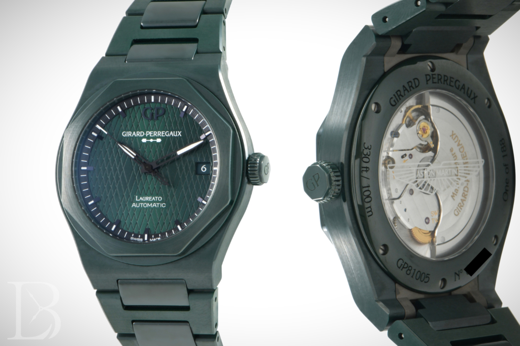 Girard Perregaux Laureato Green Ceramic Aston Martin Edition in 38mm, ref. 81005-32-3080-1cx
