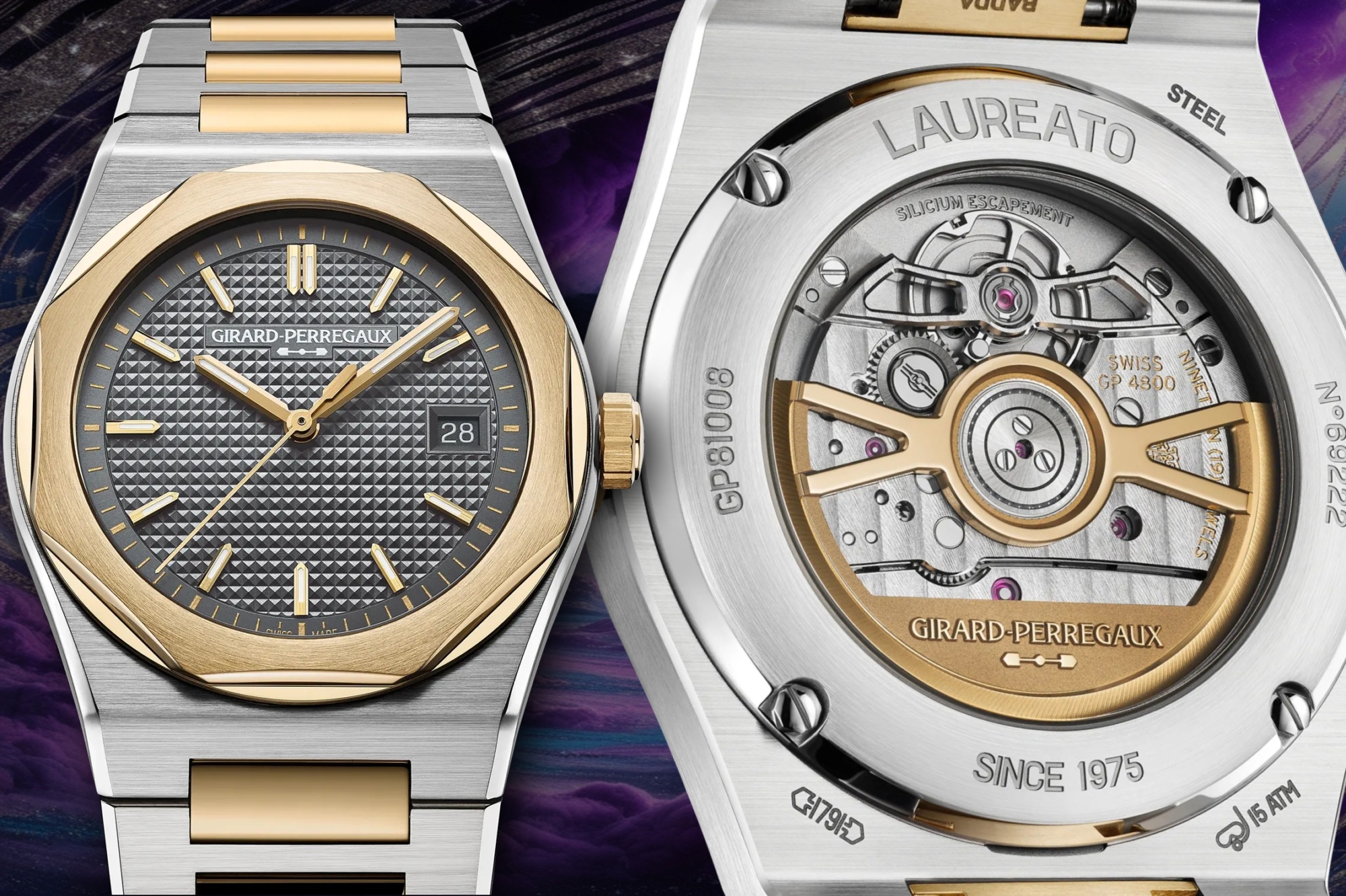The original Laureato Fifty, ref. 81008-63-3412-1CM, debuted in 2025, limited to 200 pieces.