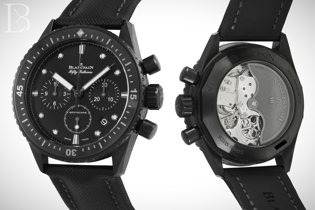 Blancpain Fifty Fathoms Bathyscaphe Flyback Chronograph in black ceramic ref. 5200-0130-B52A