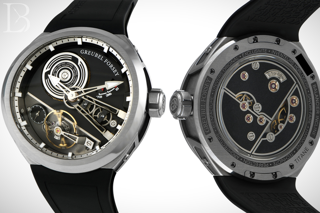 One of only a few luxury sports watches from one of our favorite brands, Greubel Forsey: The Balancier Convexe S2 in titanium