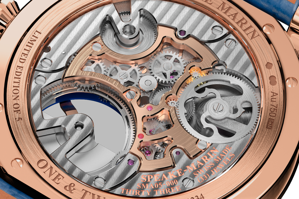 The Tourbillon Royal Blue, limited to 5 pieces with a price tag of $119,797, was released for Geneva Watch Days 2026. Photo: Speake Marin