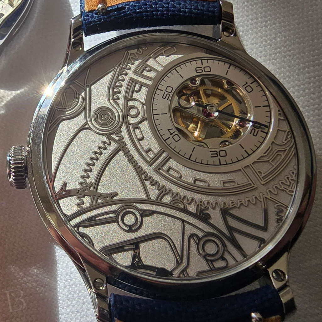 Back view of Lederer CIC 39 InVerto watch in titanium