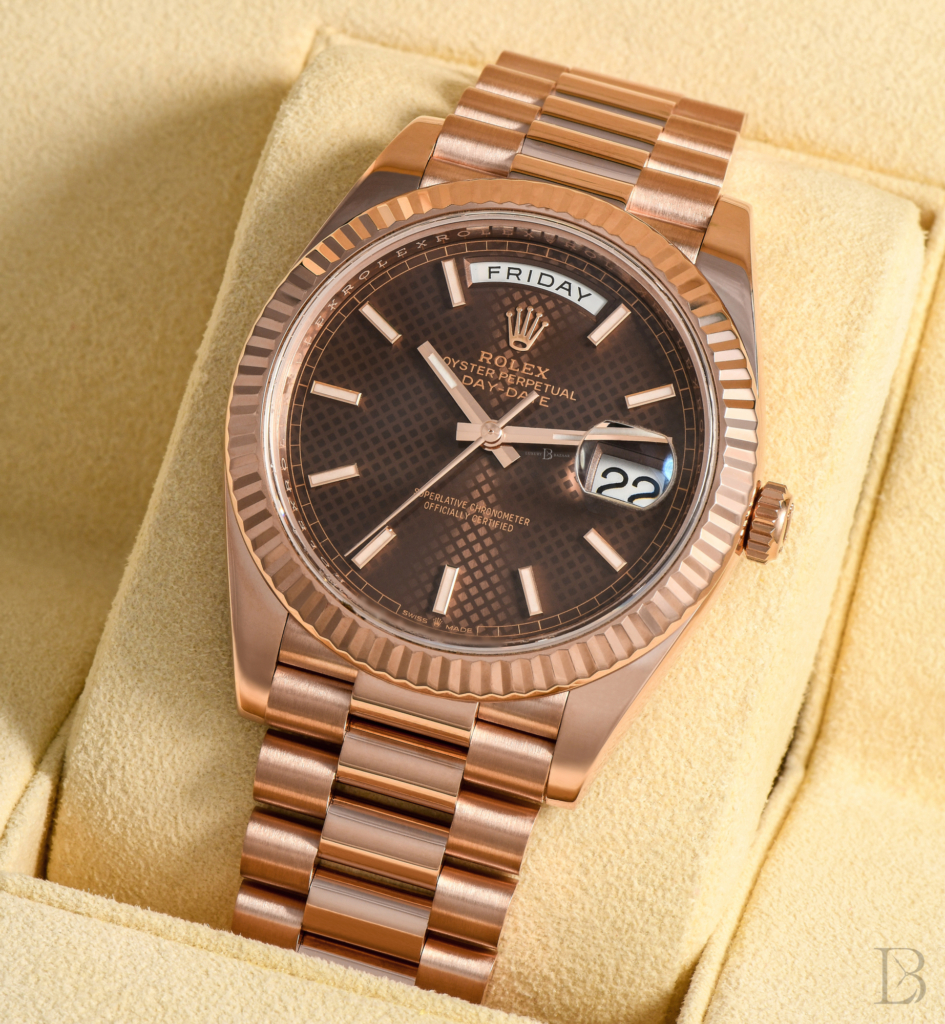 The Day-Date 40, powered by Caliber 3255, was one of the first models to experience Rolex's low amplitude issues