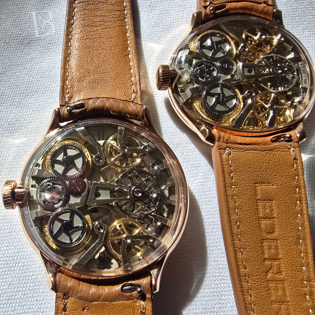 Two Lederer CIC 39 InVerto watches.