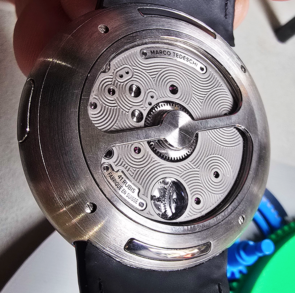 The Watchmakers United boutique opened the same day Geneva Watch Days started, and they sell some spectacular brands like Marco Tedeschi.