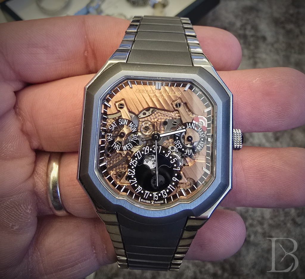 The Gerald Charles Masterlink Perpetual Calendar Sapphire Dial ref. ML11.0-TNBR-TNSB-SP31PS-TNDP has 2026 MSRP of $87,500.