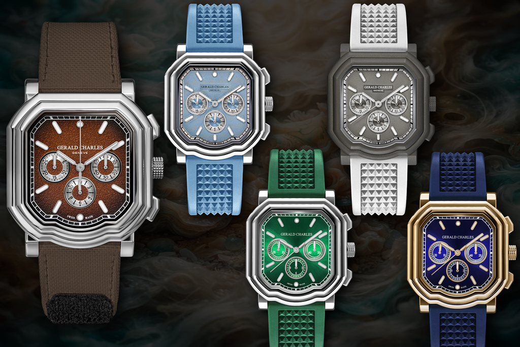 Prices start at $27,800 for a stainless steel Gerald Charles Maestro 3.0 chronograph.