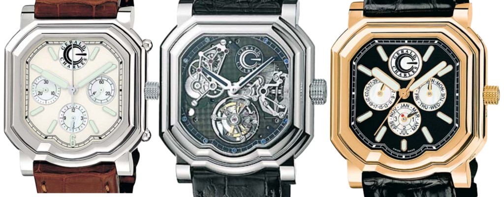 Three early Gerald Charles watches