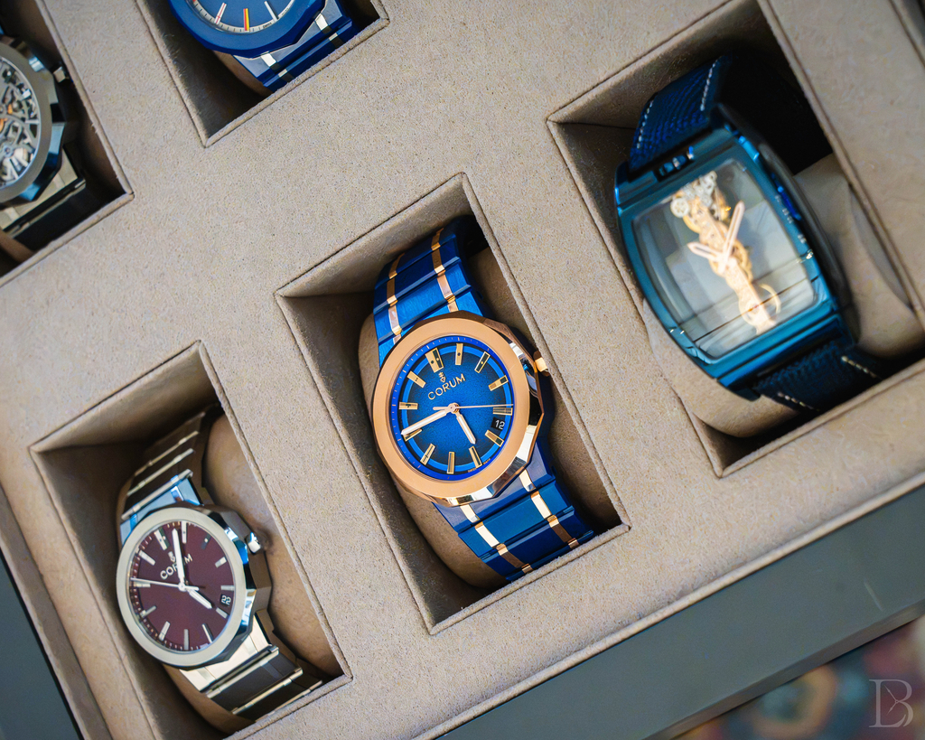 A box of Corum watches