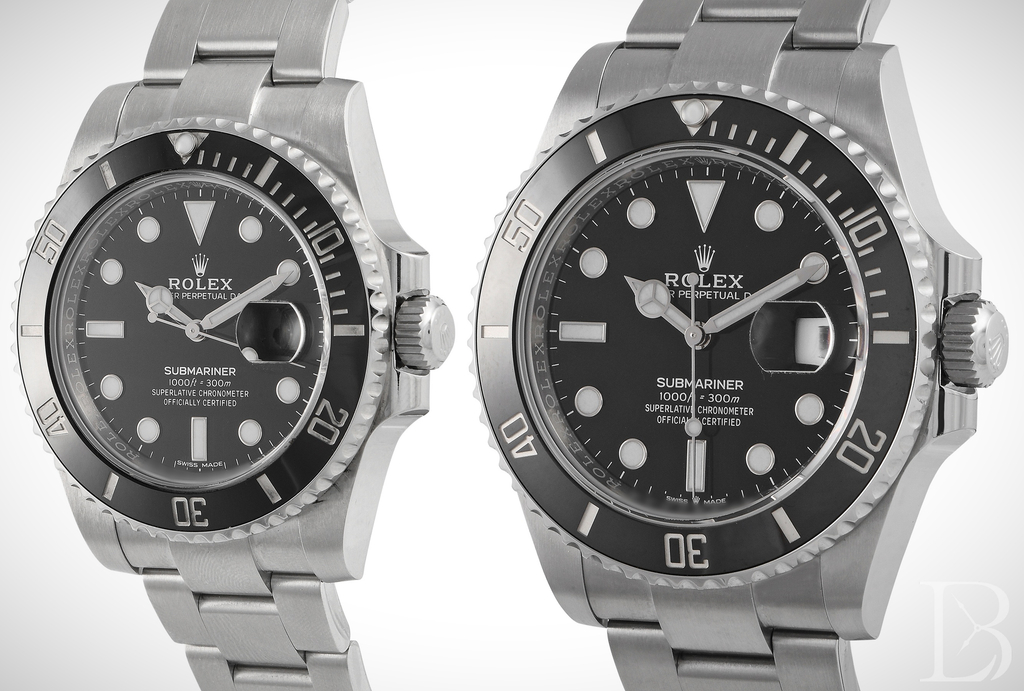 Rolex Submariner Date ref. 116610 LN (left) and 126610 LN (right)