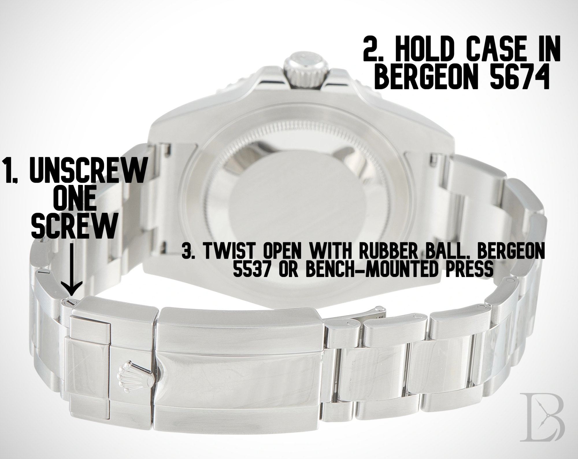 How to open a Rolex caseback