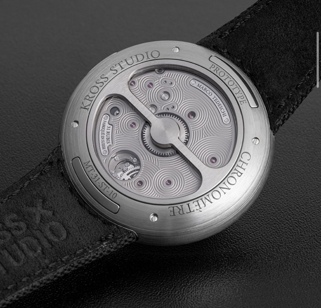 Winding a Kross Studio/Marco Tedeschi watch via its caseback is an absolute joy.