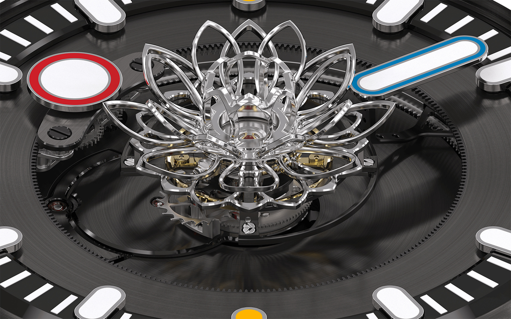 The Kross Studio (now Marco Tedeschi) Lotus Collector Set Black Titanium Central Tourbillon ref. KXWLT21 is limited to 18 pieces