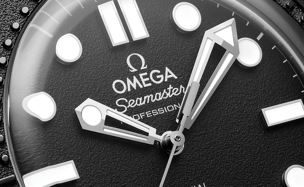 2026 stainless steel Spectre Edition SMP300 dial up close.